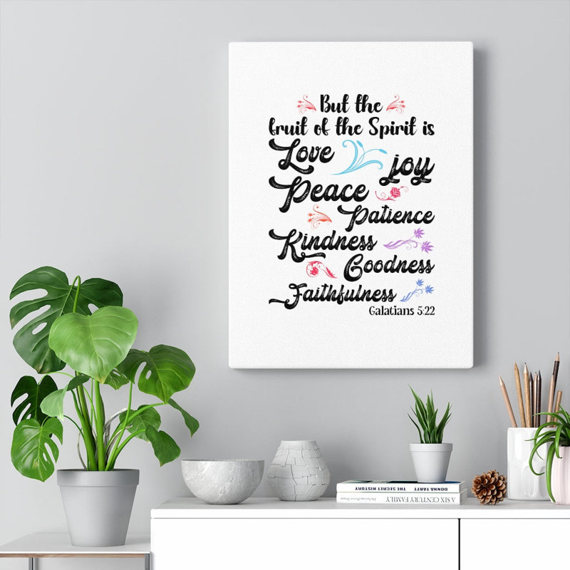 Fruits of the Spirit - Bible verse farmhouse sign - Scripture wall art - Galatians 5:22-23 - Christian wall decor outlet - Christian gift